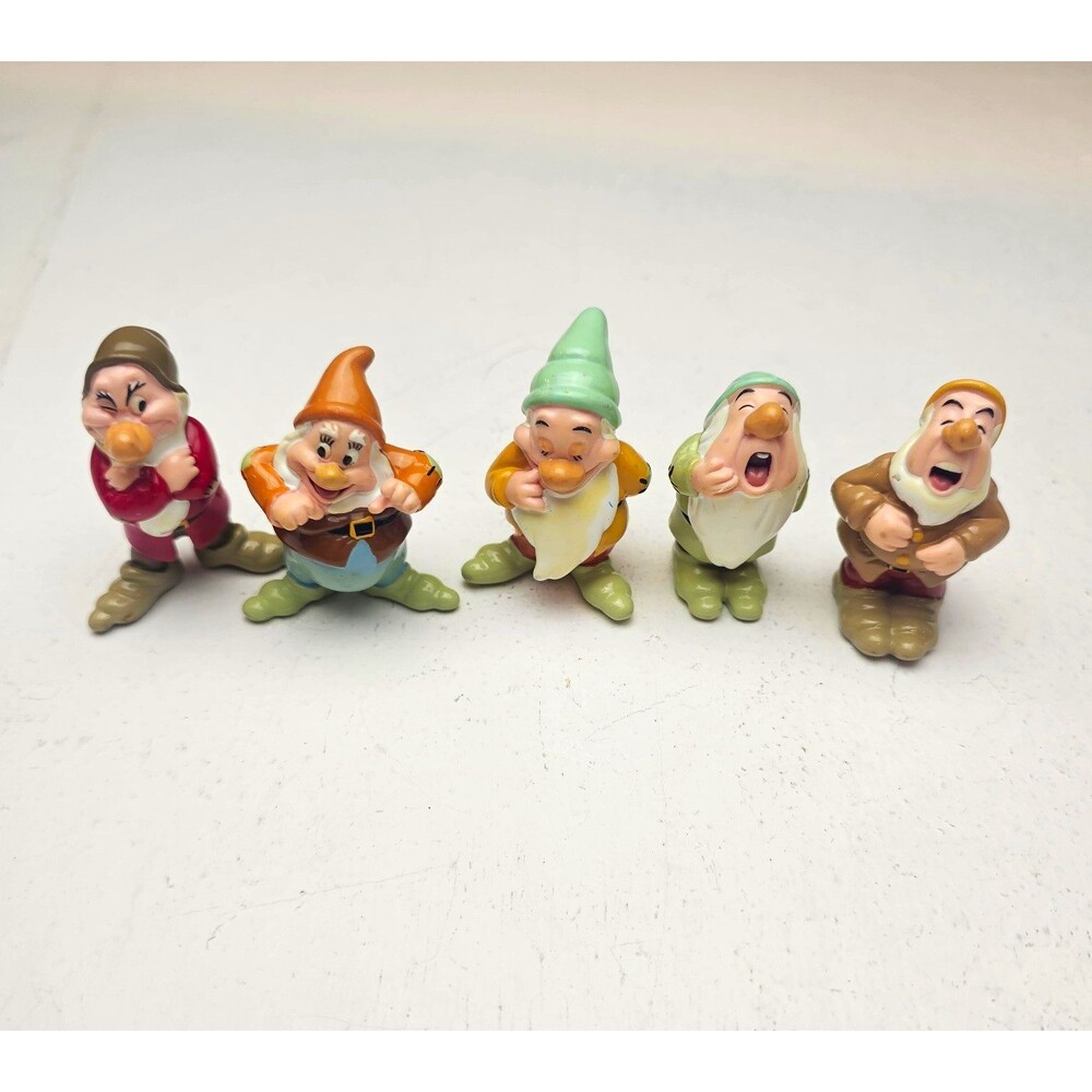 Disney Snow White and the Seven Dwarfs Mini Figurines Set Lot of 5